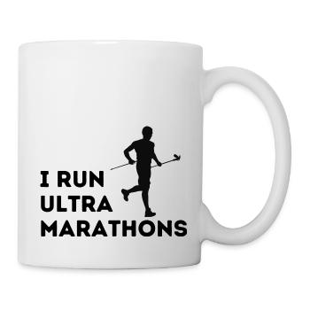 I run ultra Marathons - Mug - white - Right