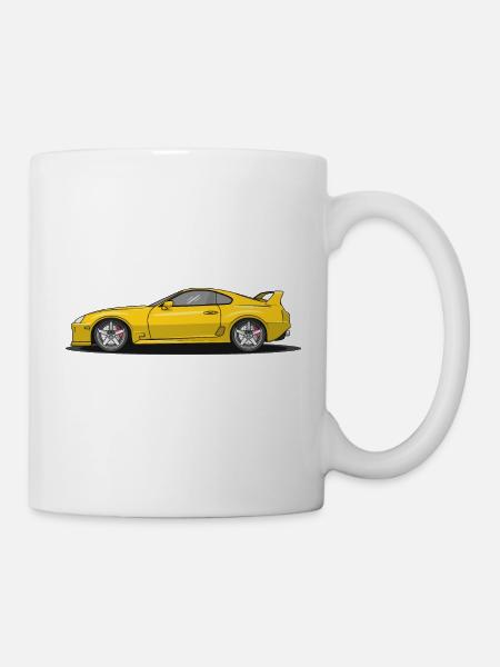Japanese sports car Supra yellow - Mug - white
