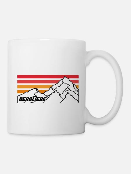 Alpen Abenteuer Berg Design Klettern - Tasse - Weiß