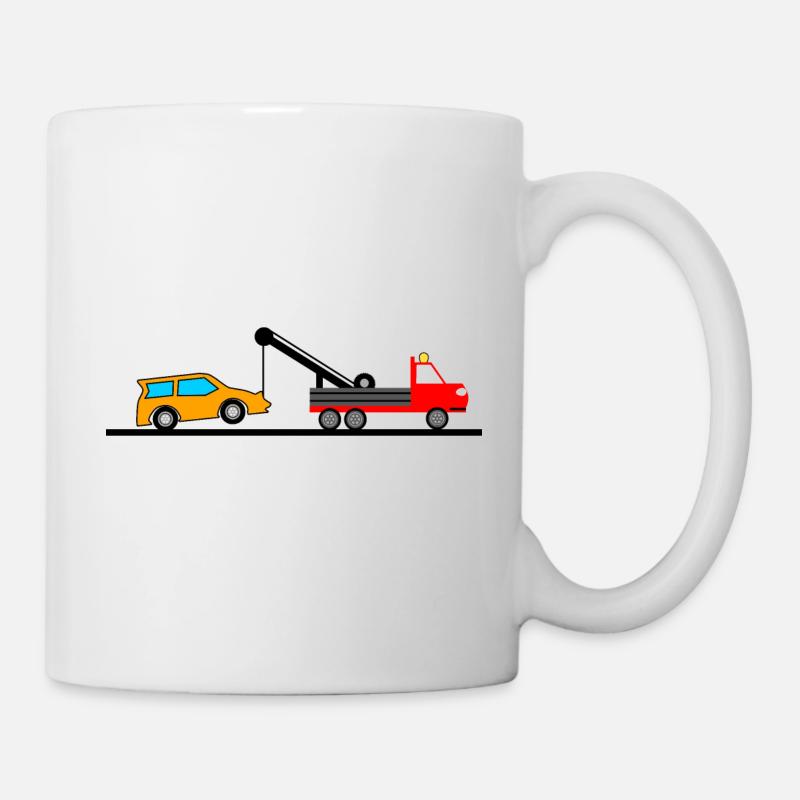 Abschleppwagen - Tasse - Weiß