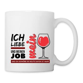 wein arbeit kann spuren enthalten kollegen lehre - Tasse - Weiß - Rechts