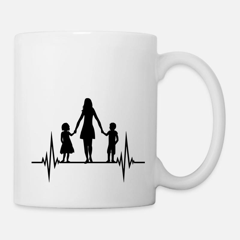 Frequenz Mama Kinder - Tasse - Weiß