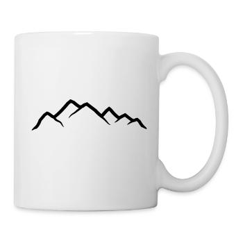 Escalade de silhouette de montagne - Mug blanc - blanc - Droite