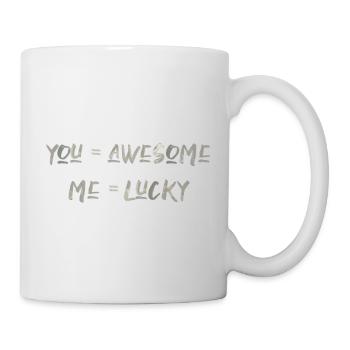 vous êtes génial amour Saint-Valentin en disant police - Mug blanc - blanc - Droite