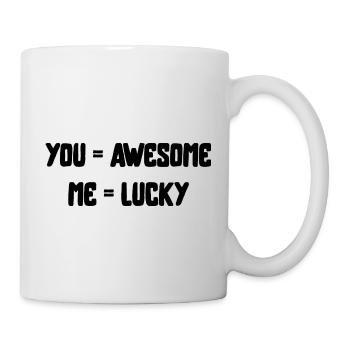 vous êtes génial amour Saint-Valentin en disant police - Mug blanc - blanc - Droite
