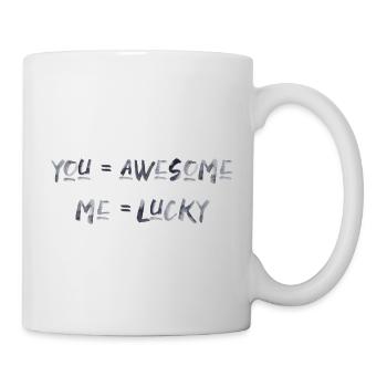 vous êtes génial amour Saint-Valentin en disant police - Mug blanc - blanc - Droite