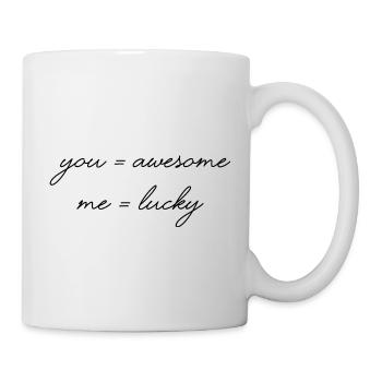 vous êtes génial amour Saint-Valentin en disant police - Mug blanc - blanc - Droite