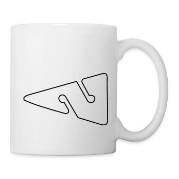 Contour de flèche de ligne par Scuba.Style - Mug blanc - blanc - Droite