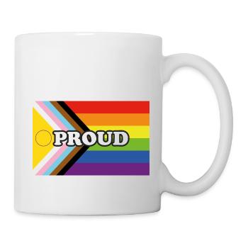 Inclusive Pride Progress Flag PROUD - Mug - white - Right