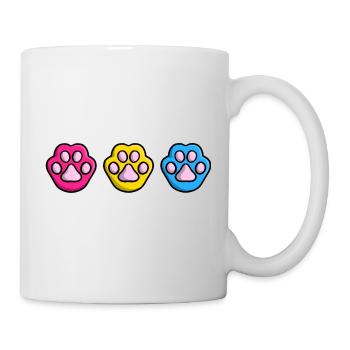 Cute Cat Paw Pansexual Pan Flag Flag LGBTQ - Mug - white - Right