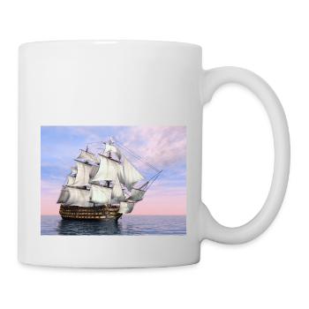 Historic sailing ship HMS Victory - Mug - white - Right