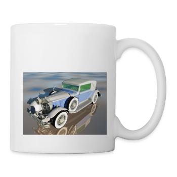 Oldtimer, Auto, Automobil, Geschenkidee - Tasse - Weiß - Rechts