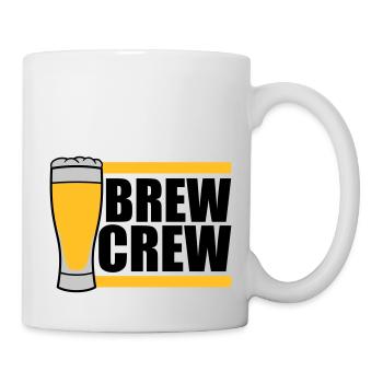 Beer Glass Brew Crew disant - Mug blanc - blanc - Droite