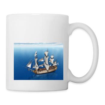Historic sailing ship HMS Victory - Mug - white - Right