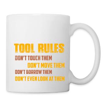 Règles de l’outil Ne les touchez pas Ne bougez pas Garage Me - Mug blanc - blanc - Droite