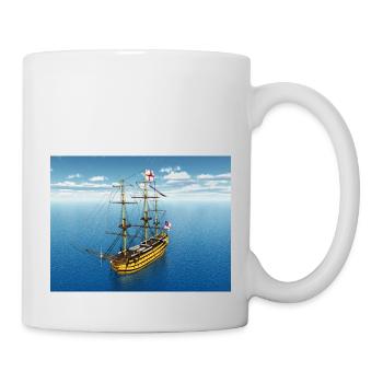 Historisches Segelschiff HMS Victory - Tasse - Weiß - Rechts