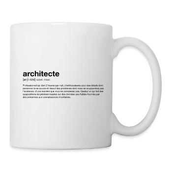 Cadeau architecte📐Humour définition métier - Mug blanc - blanc - Droite