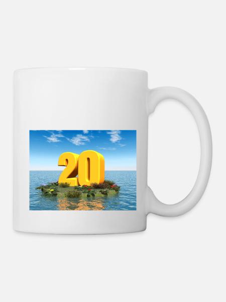 Jahreszahl 20 - Tasse - Weiß