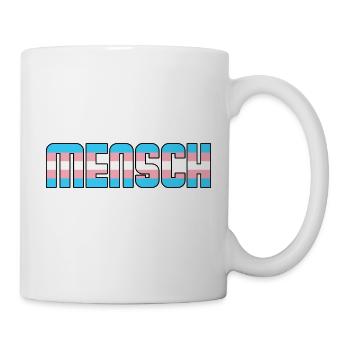 Mensch Trans Pride LGBTQ CSD Geschenkidee - Tasse - Weiß - Rechts