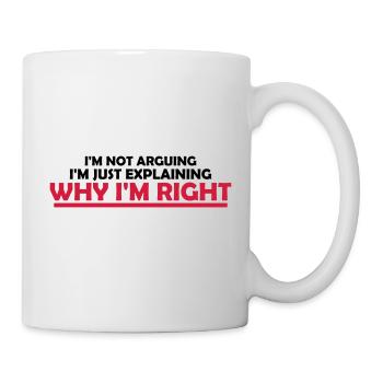 Je ne discute pas - Mug blanc - blanc - Droite