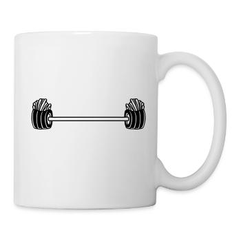 Bodybuilder Gewichtheben Pommes Frites - Tasse - Weiß - Rechts