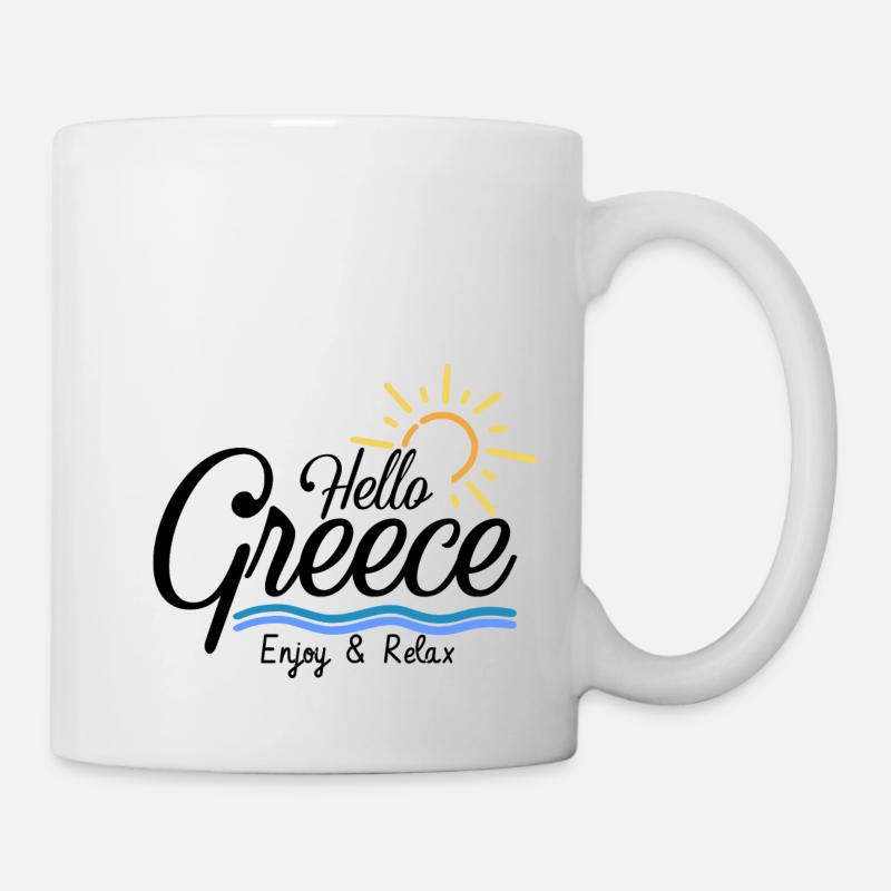 bonjour grèce 2 - Mug blanc - blanc