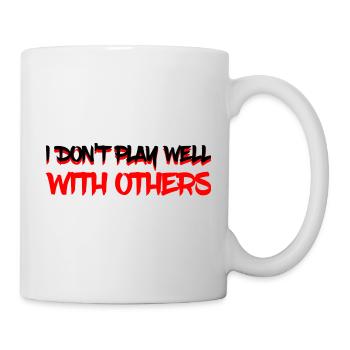 Je ne joue pas bien avec les autres 11 - Mug blanc - blanc - Droite