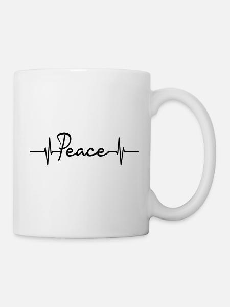 Peace - Tasse - Weiß