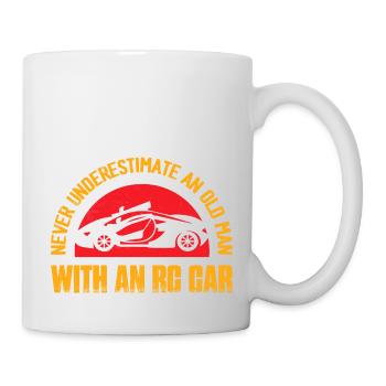 Never Underestimate An Old Man With An RC Car Mode - Tasse - Weiß - Rechts
