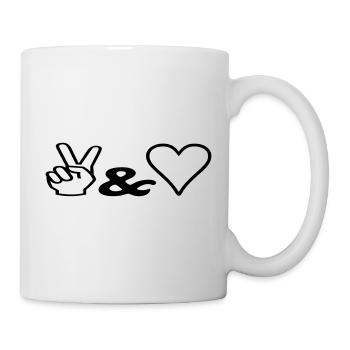 Peace & Love - Mug - white - Right