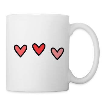 CŒUR. CŒURS. SAINT VALENTIN. LOVE. AMOUR - Mug blanc - blanc - Droite