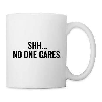 Chut, personne ne s’en soucie - Mug blanc - blanc - Droite