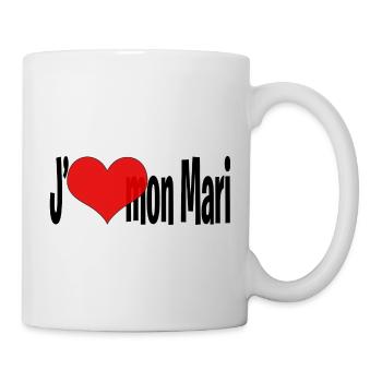 J 'aime mon mari - Mug blanc - blanc - Droite