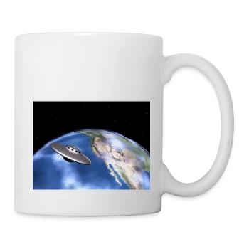Flying Saucer and Planet Earth - Mug - white - Right
