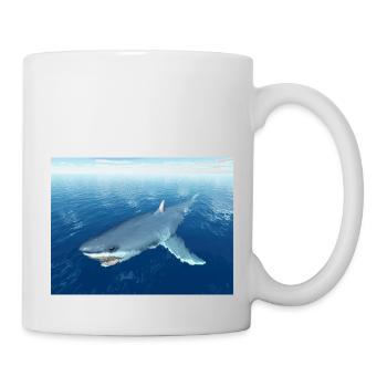 Grand requin blanc - Mug blanc - blanc - Droite