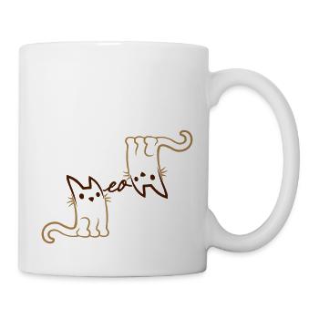 Miaouez 2 chats mignons - Mug blanc - blanc - Droite
