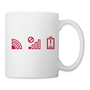 Nervig Mobilfunk Verbindung Batterie - Tasse - Weiß - Rechts