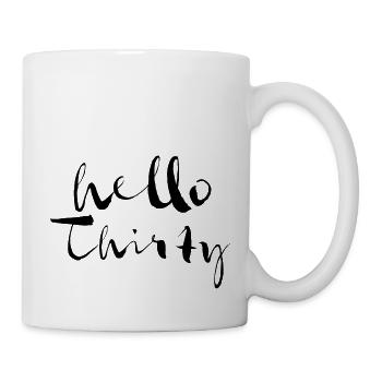 30. Geburtstag Glückwunsch Geschenkidee - Tasse - Weiß - Rechts