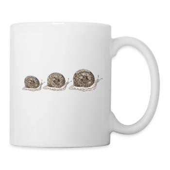 Schnecken - Tasse - Weiß - Rechts