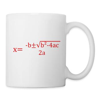 Formule quadratique pour la classe de mathématiques 2 - Mug blanc - blanc - Droite