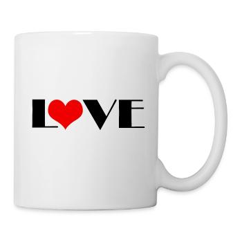 Texte d’amour - Mug blanc - blanc - Droite