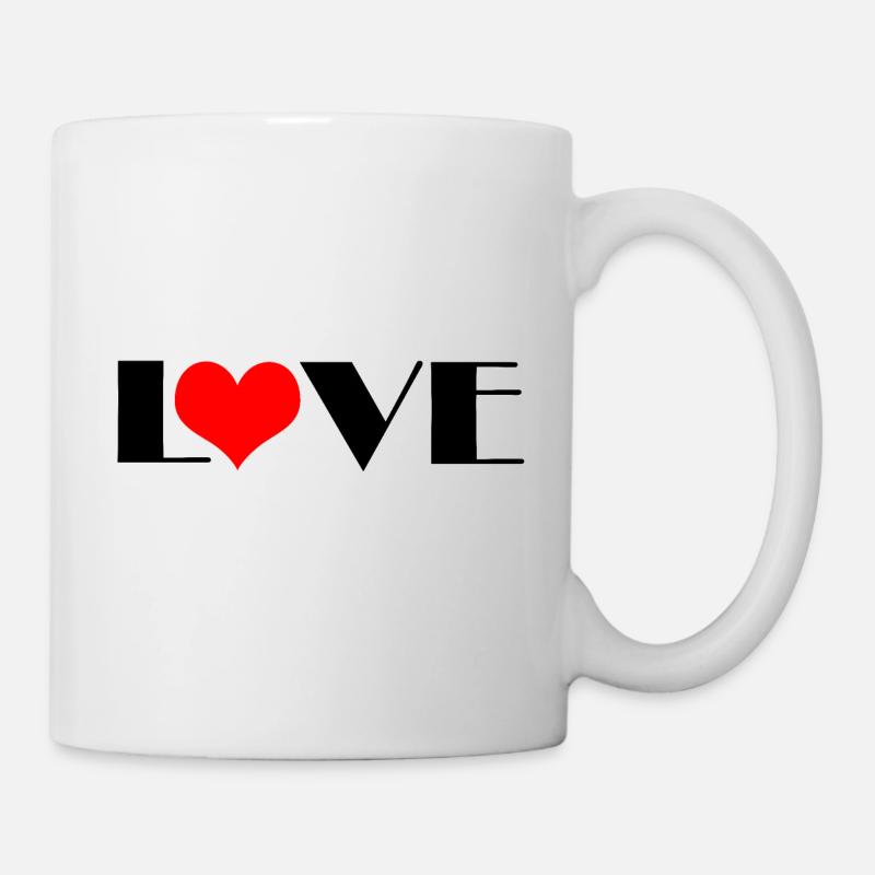Liebestext - Tasse - Weiß