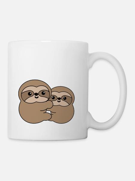 Faultier - Tasse - Weiß