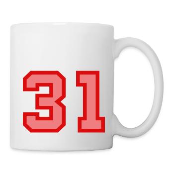 Cool Retro Retrostyle Jersey Number Back Number - Mug - white - Right