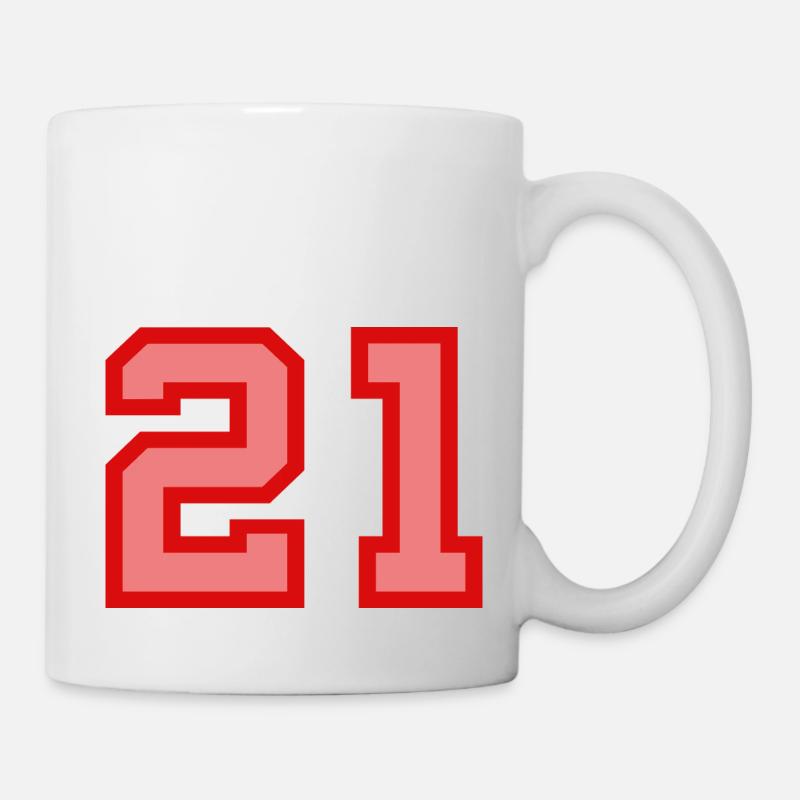 Cool Retro Retrostyle Jersey Number Back Number - Mug - white