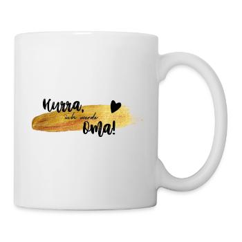 Hurra, ich werde Oma! - Tasse - Weiß - Rechts