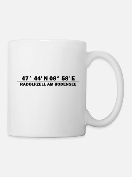 Radolfzell am Bodensee Koordinaten - Tasse - Weiß