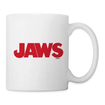 Der Weiße Hai Jaws Klassisches Logo - Tasse - Weiß - Rechts