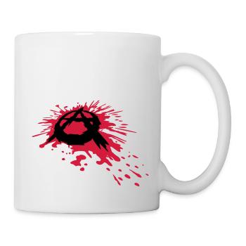 Blood spatter anarchy symbol - Mug - white - Right