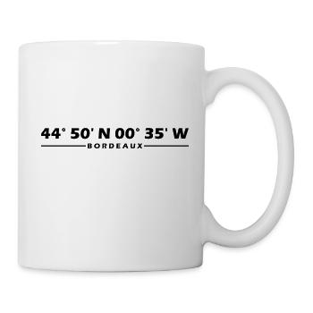 Coordonnées de Bordeaux - Mug blanc - blanc - Droite